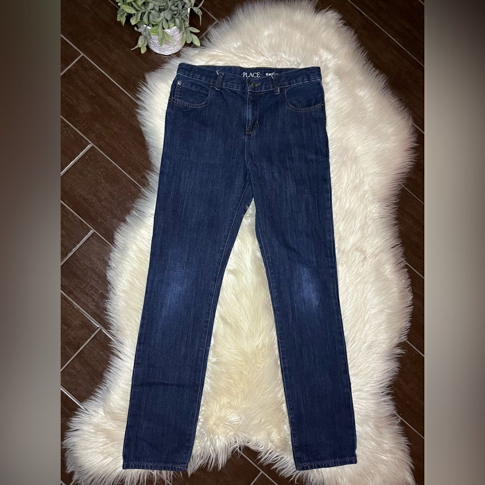 Children’s Place dark denim skinny jeans sz 14